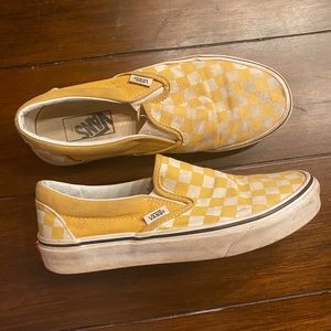 YELLOW CHECKER VANS